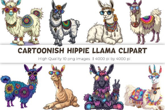 Download Hippie Llama Clipart - Llama Collection