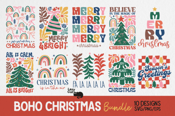 Download Boho Christmas SVG PNG Bundle - Christmas svg Collection
