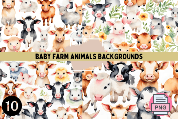 Download Baby Farm Animals Background - Baby Collection