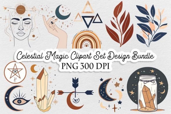 Download Celestial Magic Clipart Set Design PNG - Magic clipart Collection