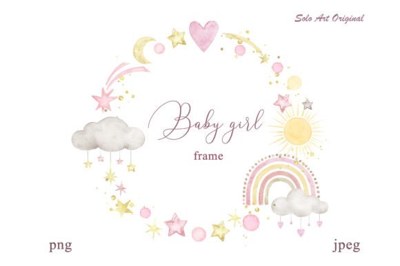Download Baby Girl Frame Boho Rainbow Baby Shower - Baby Collection