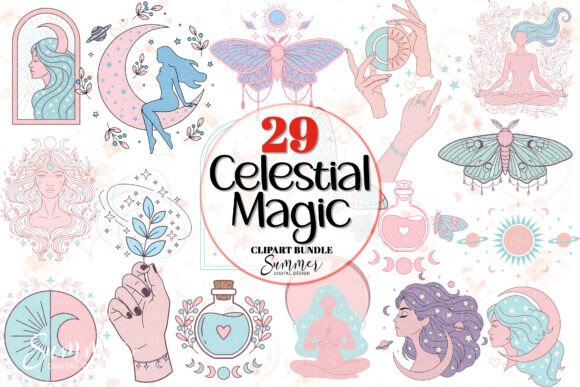 Download Celestial Magic Clipart Bundle PNG - Magic clipart Collection