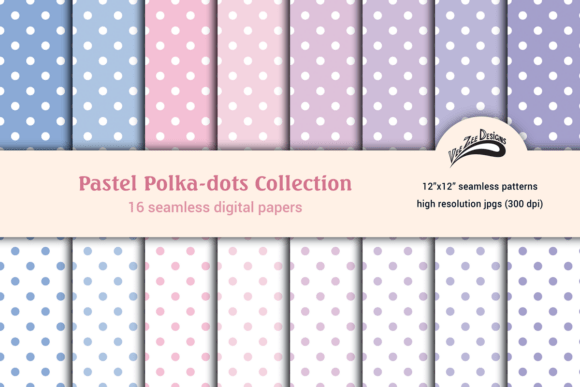 Download Pastel Polka Dots Digital Paper Bundle - Digital paper bundle Collection