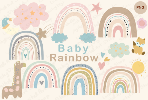 Download Baby Boho Rainbow Clipart - Baby Collection