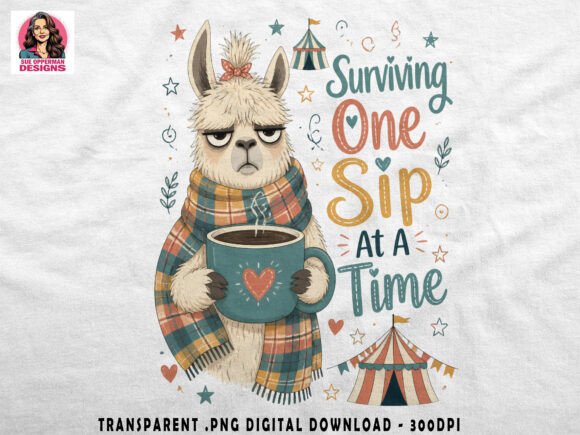 Download Surviving One Sip at a Time | Llama PNG - Llama Collection