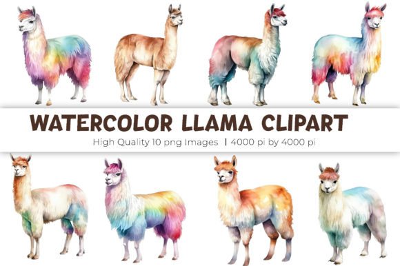 Download Watercolor Llama Clipart - Llama Collection